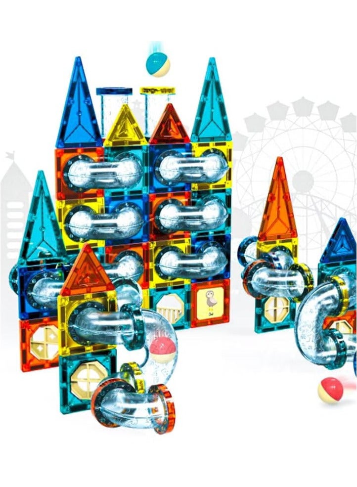 Magnetic toys for toddlers, preschool building blocks, trunk (42 pieces), plastic. - Image 1